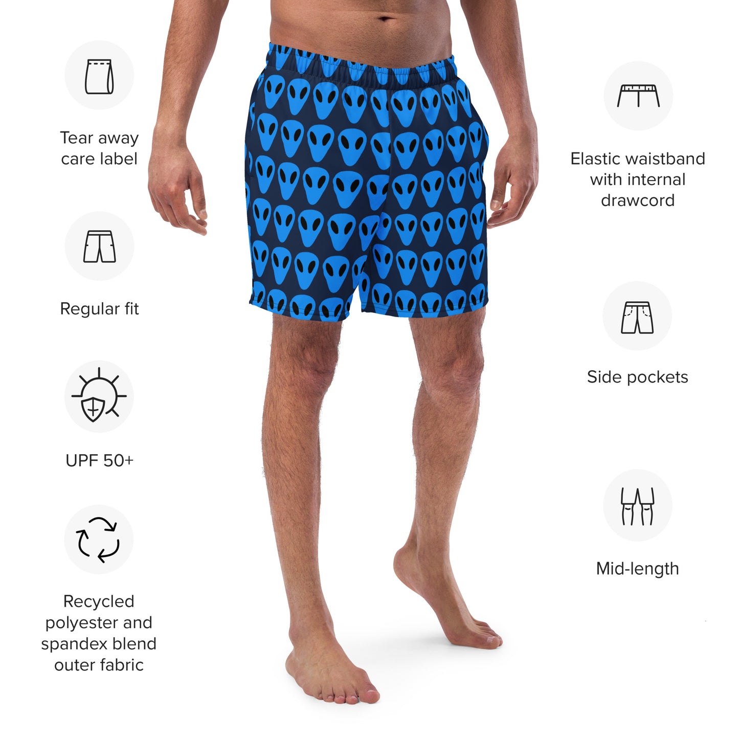 Blue Alien Men's swim trunks
