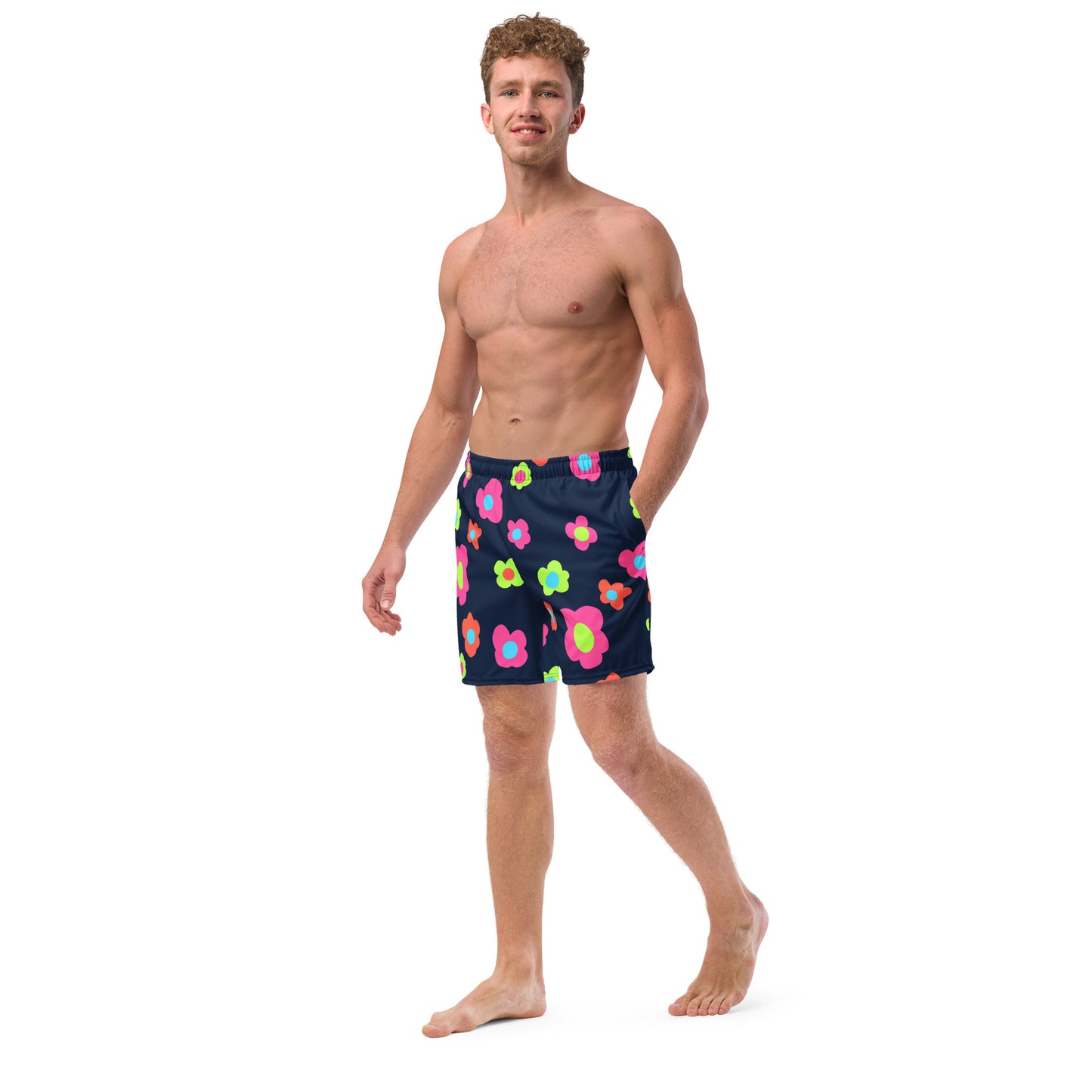 Floral Doodles Men's swim trunks