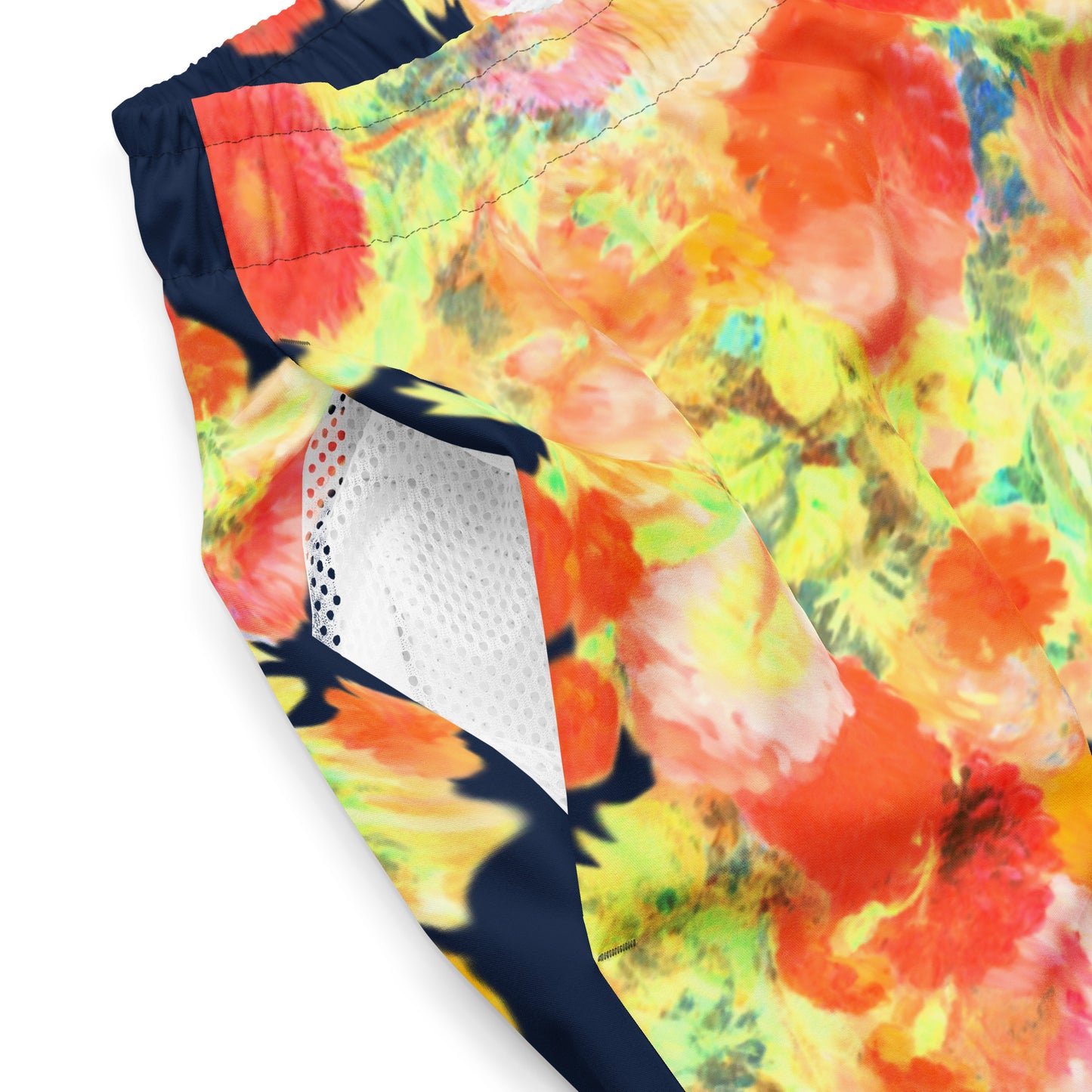 Wonder of Love Floral Print Men's swim trunks
