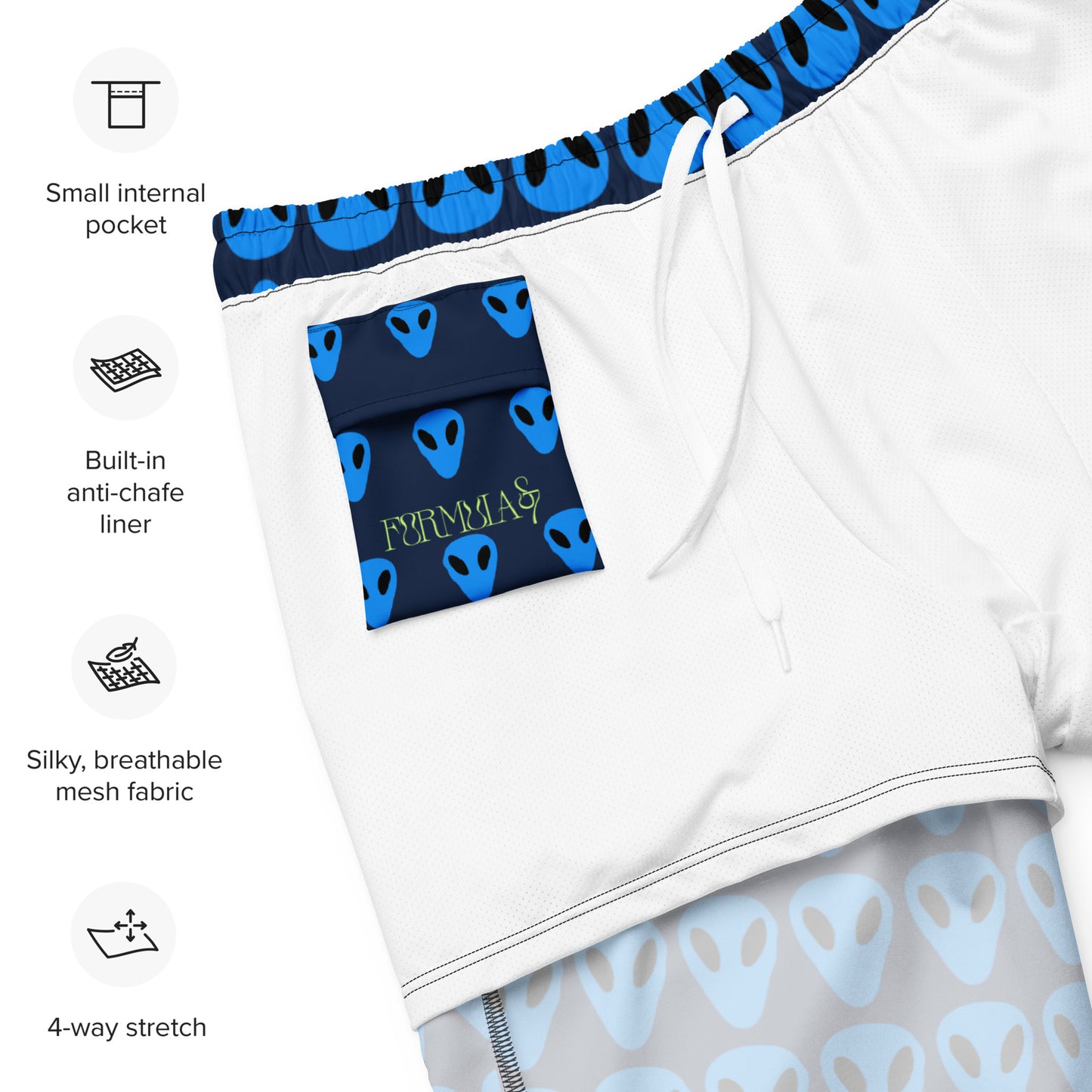 Blue Alien Men's swim trunks