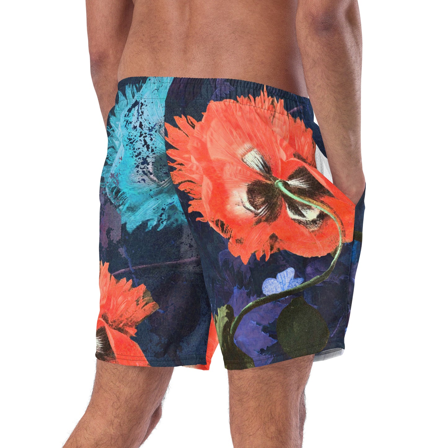 Exquisite Floral Print Men's swim trunks
