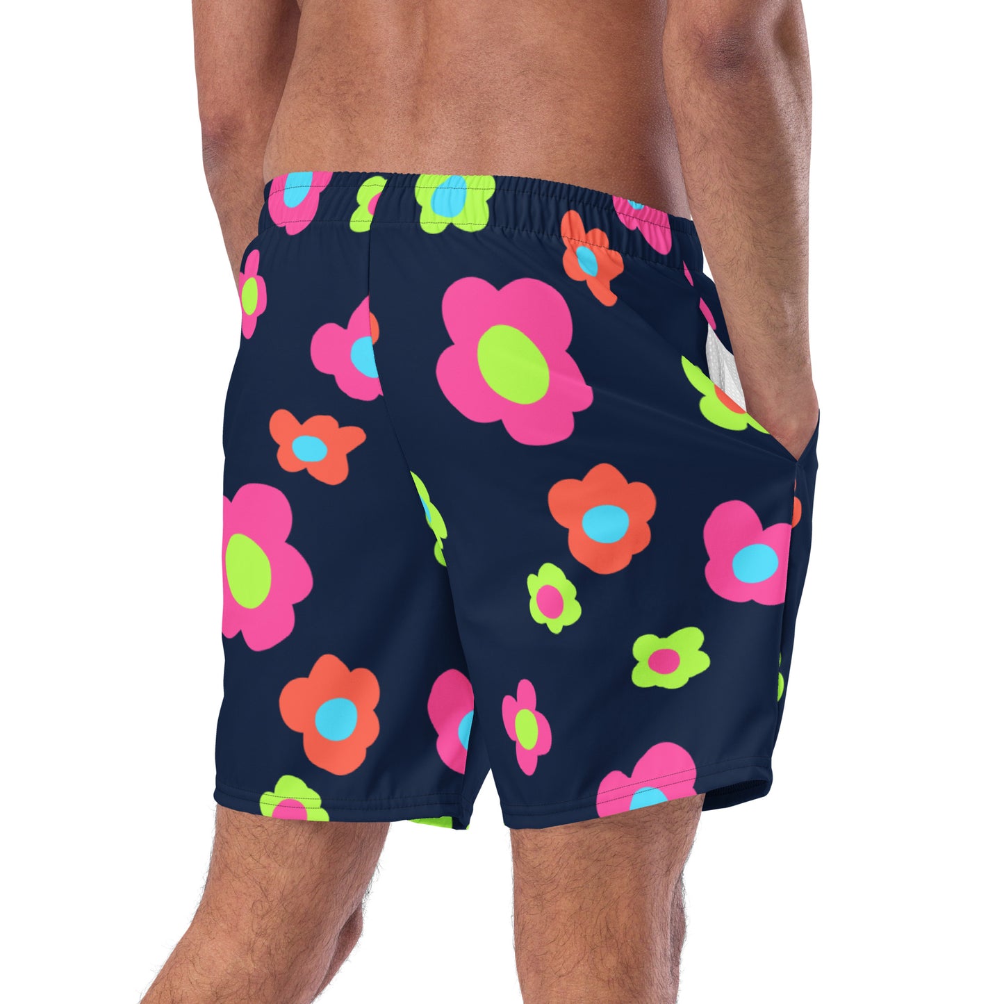 Floral Doodles Men's swim trunks