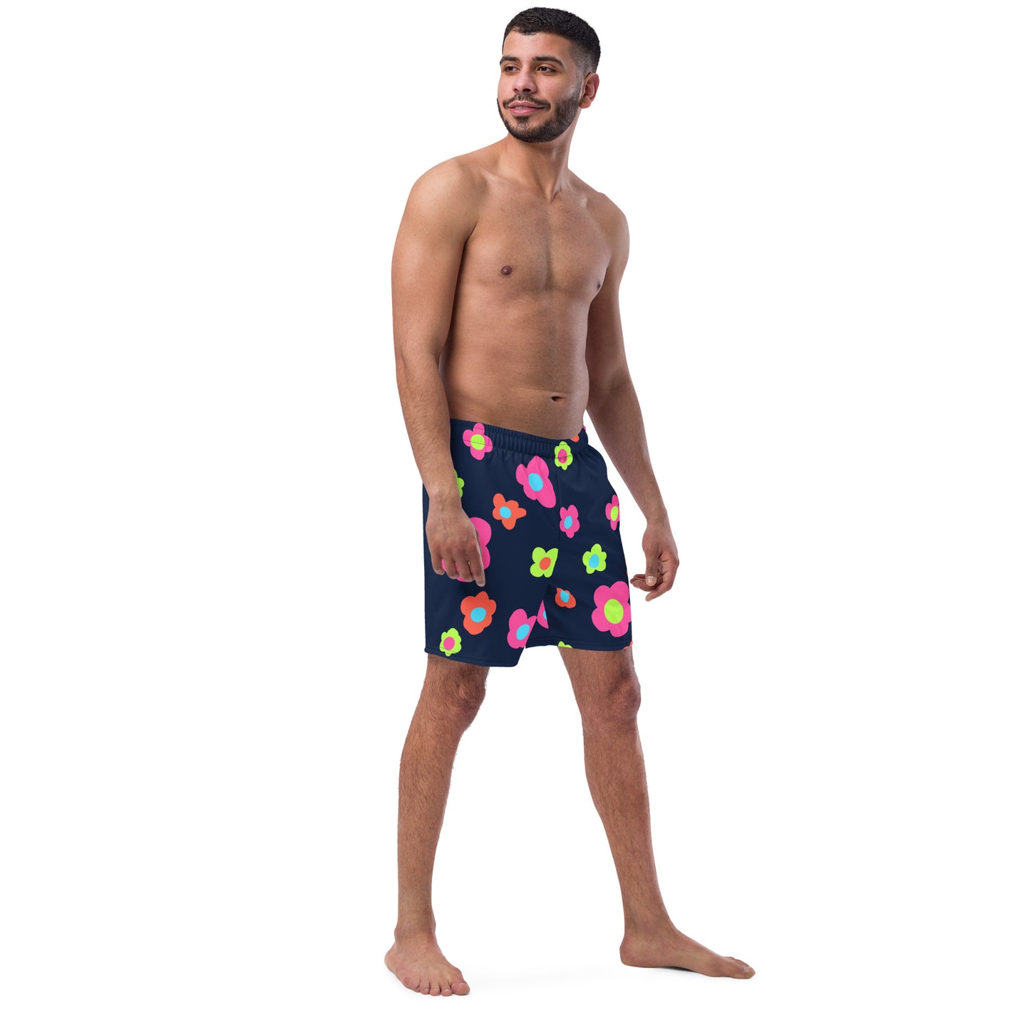 Floral Doodles Men's swim trunks
