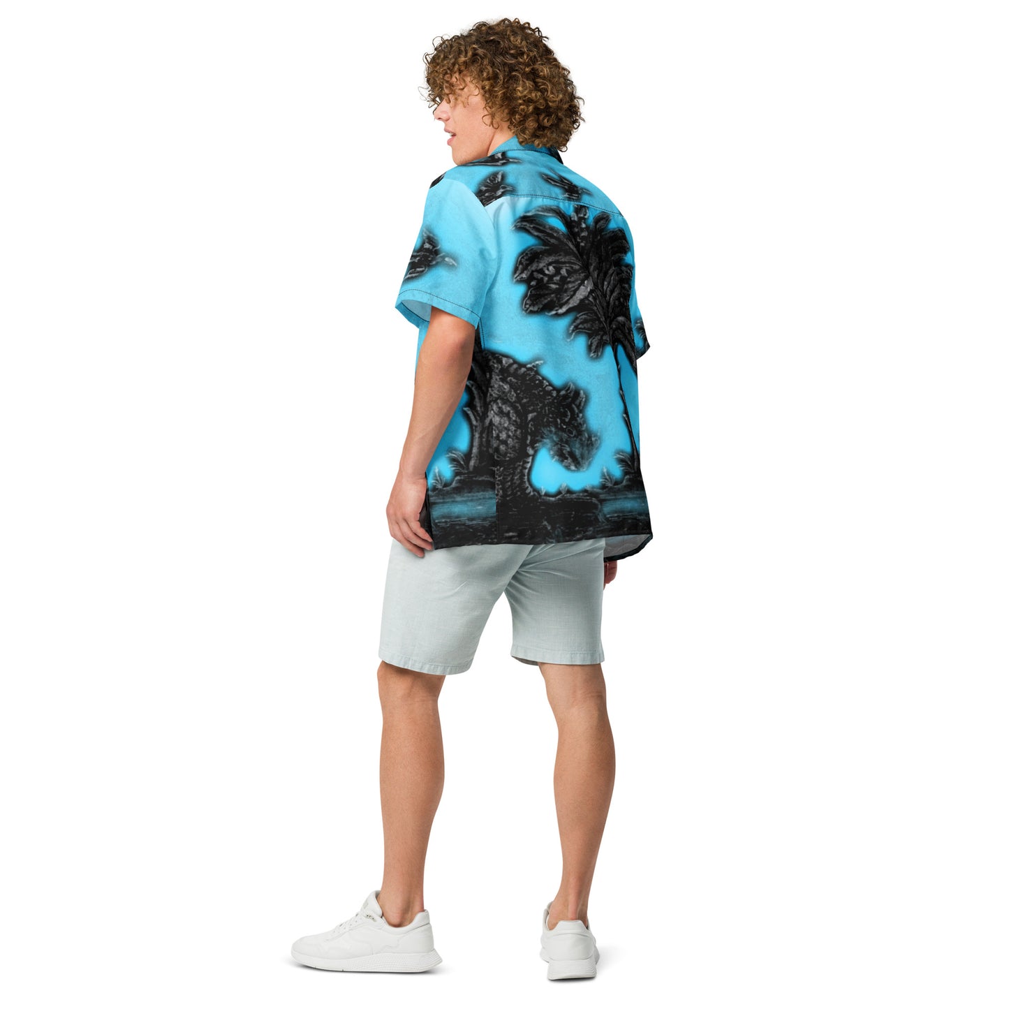 Tropical Rhino Unisex button down t-shirt
