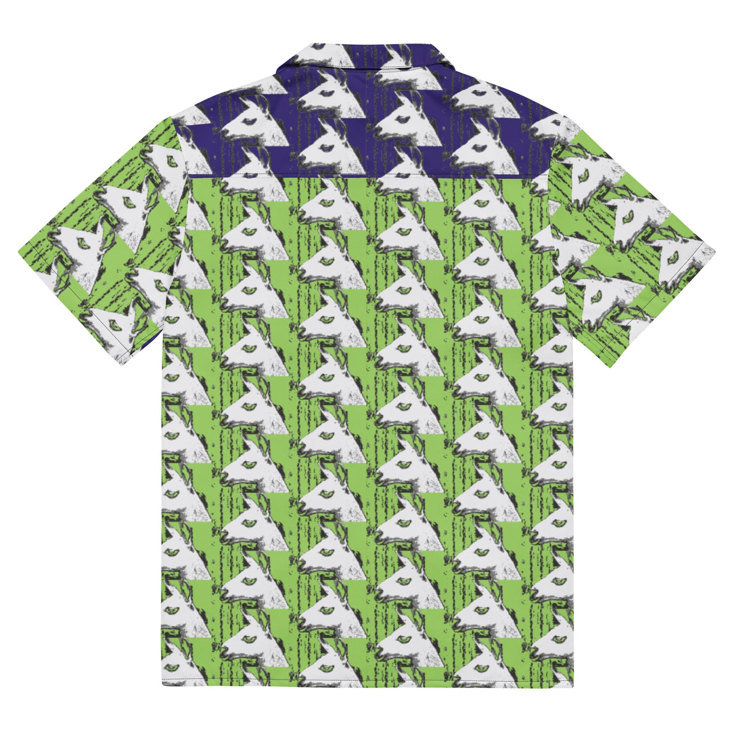 Llama Llama Unisex button down color-blocked t-shirt