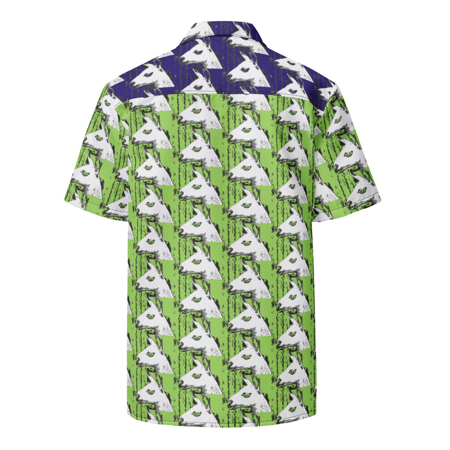 Llama Llama Unisex button down color-blocked t-shirt