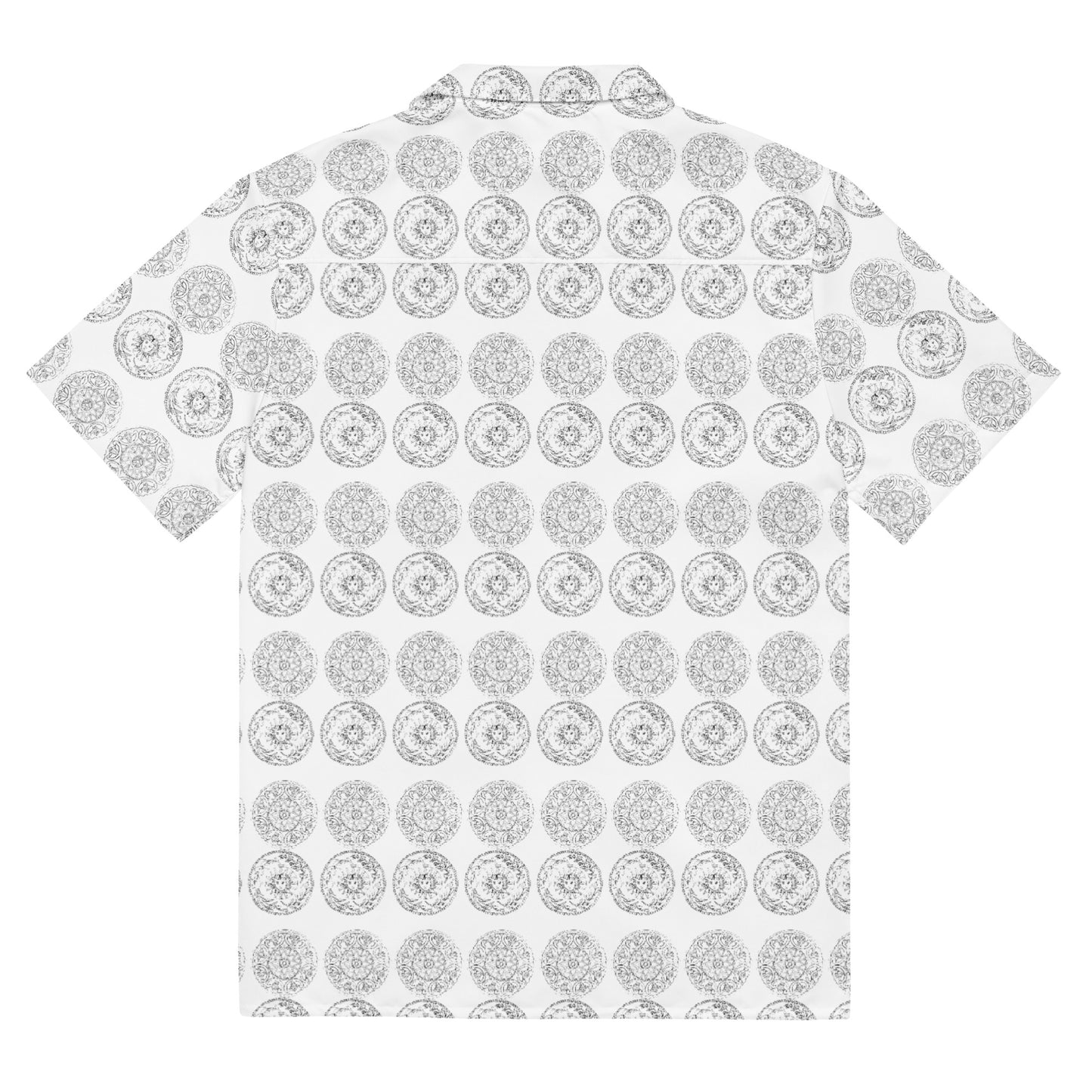 Medusa's Sea Medallion Unisex button down white shirt