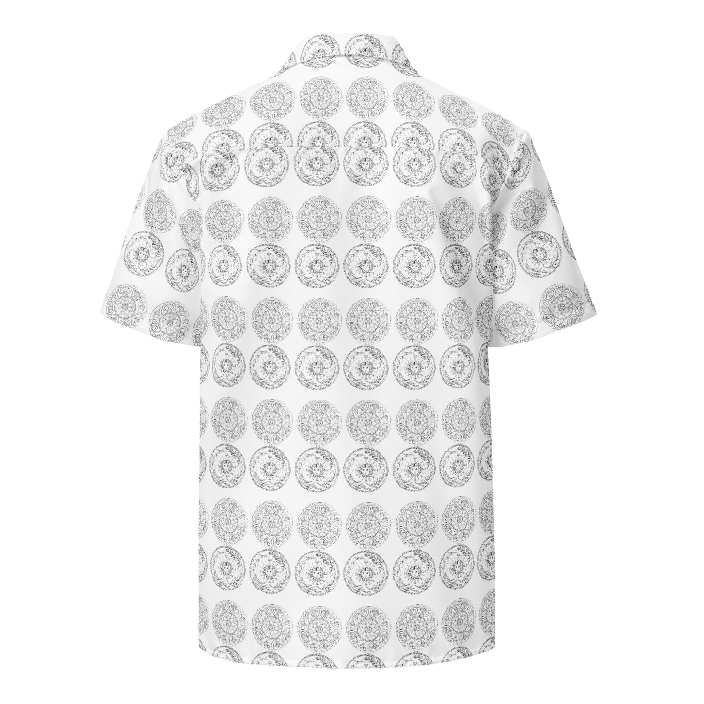 Medusa's Sea Medallion Unisex button down white shirt