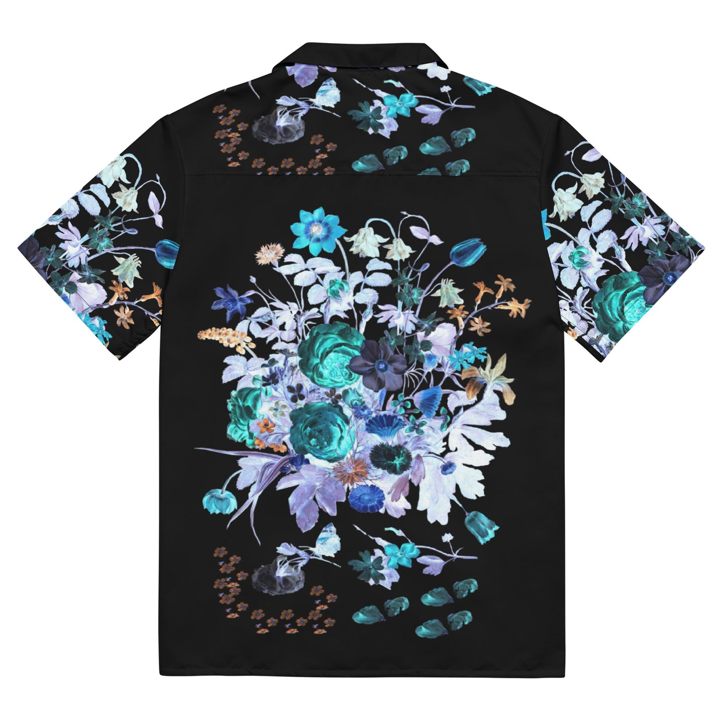 Botanical Bliss Blue Unisex Button Down Shirt