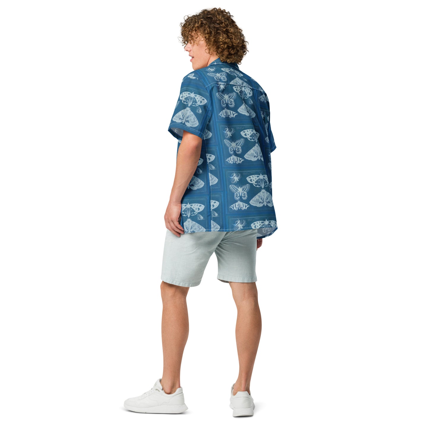 Butterflies & Bees Print Unisex Button Down Shirt