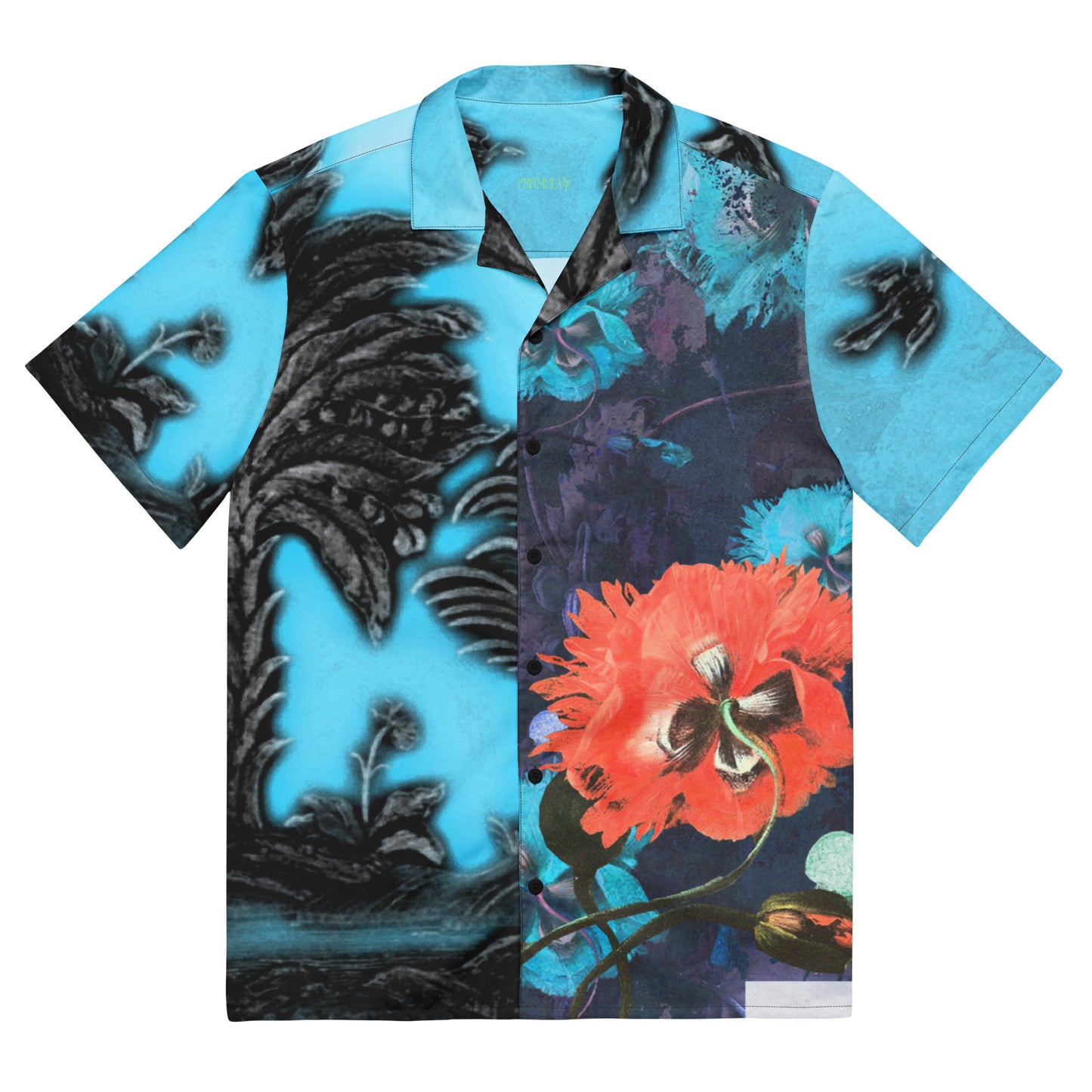 Exquisite Floral Tropical Rhino Unisex button down t-shirt