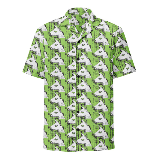Llama Llama Unisex button down green t-shirt