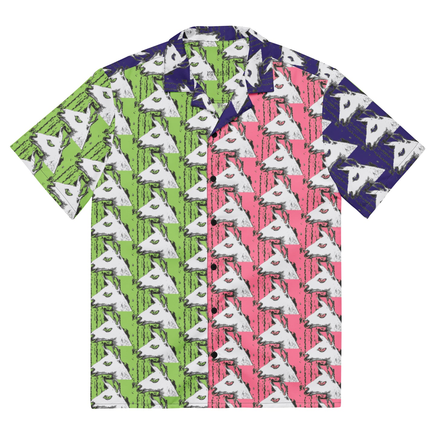 Llama Llama Unisex button down color-blocked t-shirt