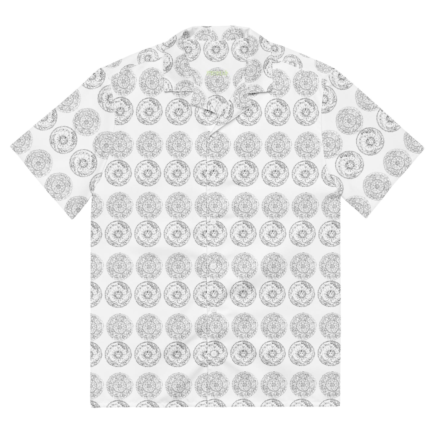 Medusa's Sea Medallion Unisex button down white shirt