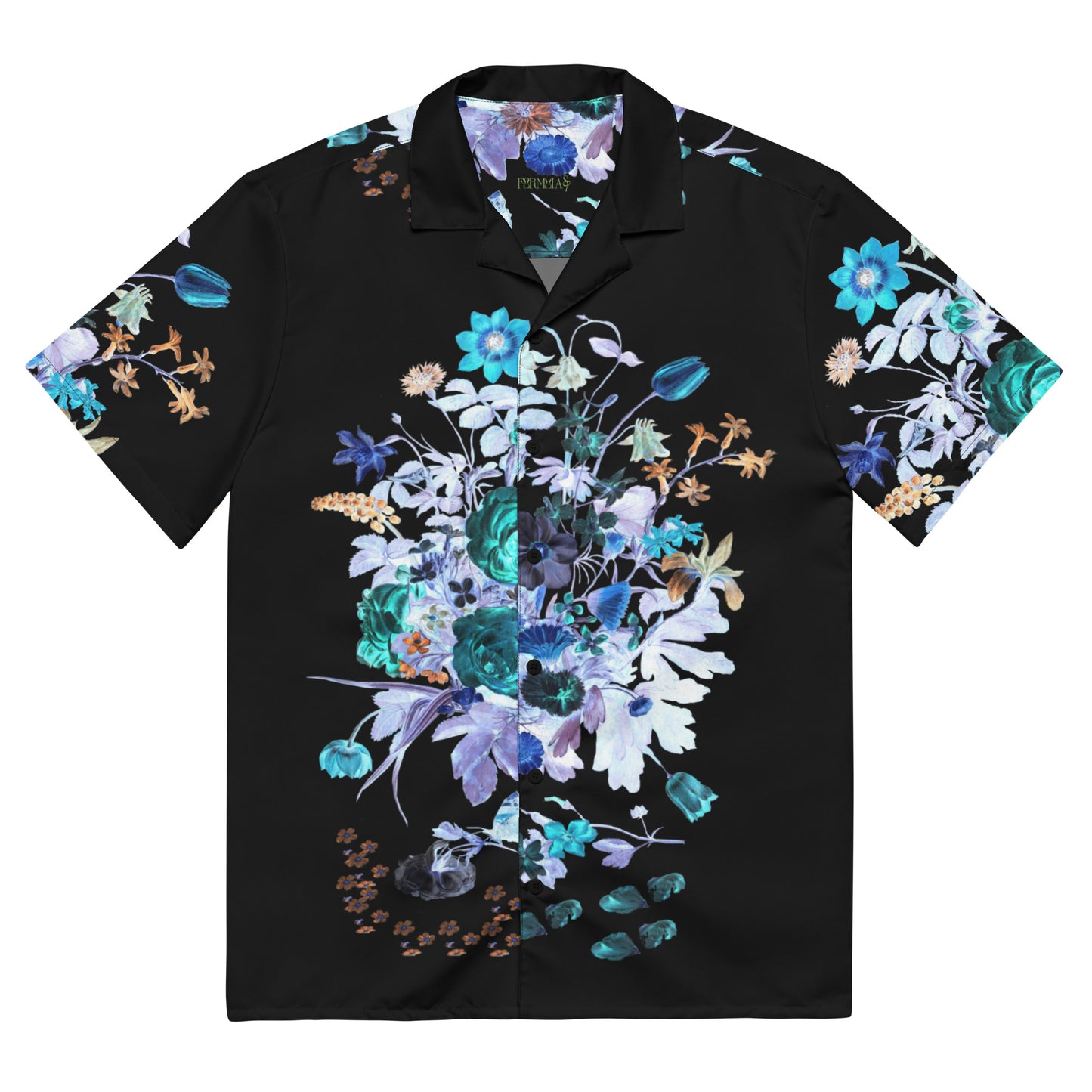 Botanical Bliss Blue Unisex Button Down Shirt