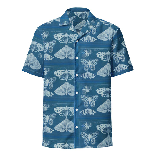 Butterflies & Bees Print Unisex Button Down Shirt