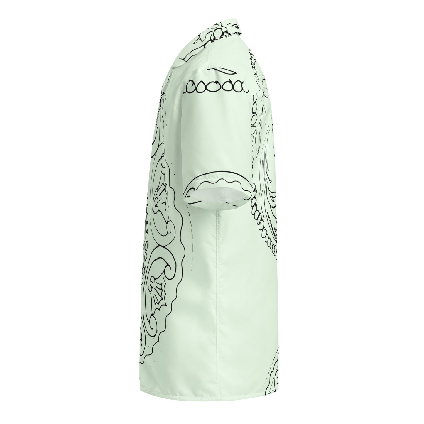 Medusa's Sea Medallion Unisex button down mint green shirt