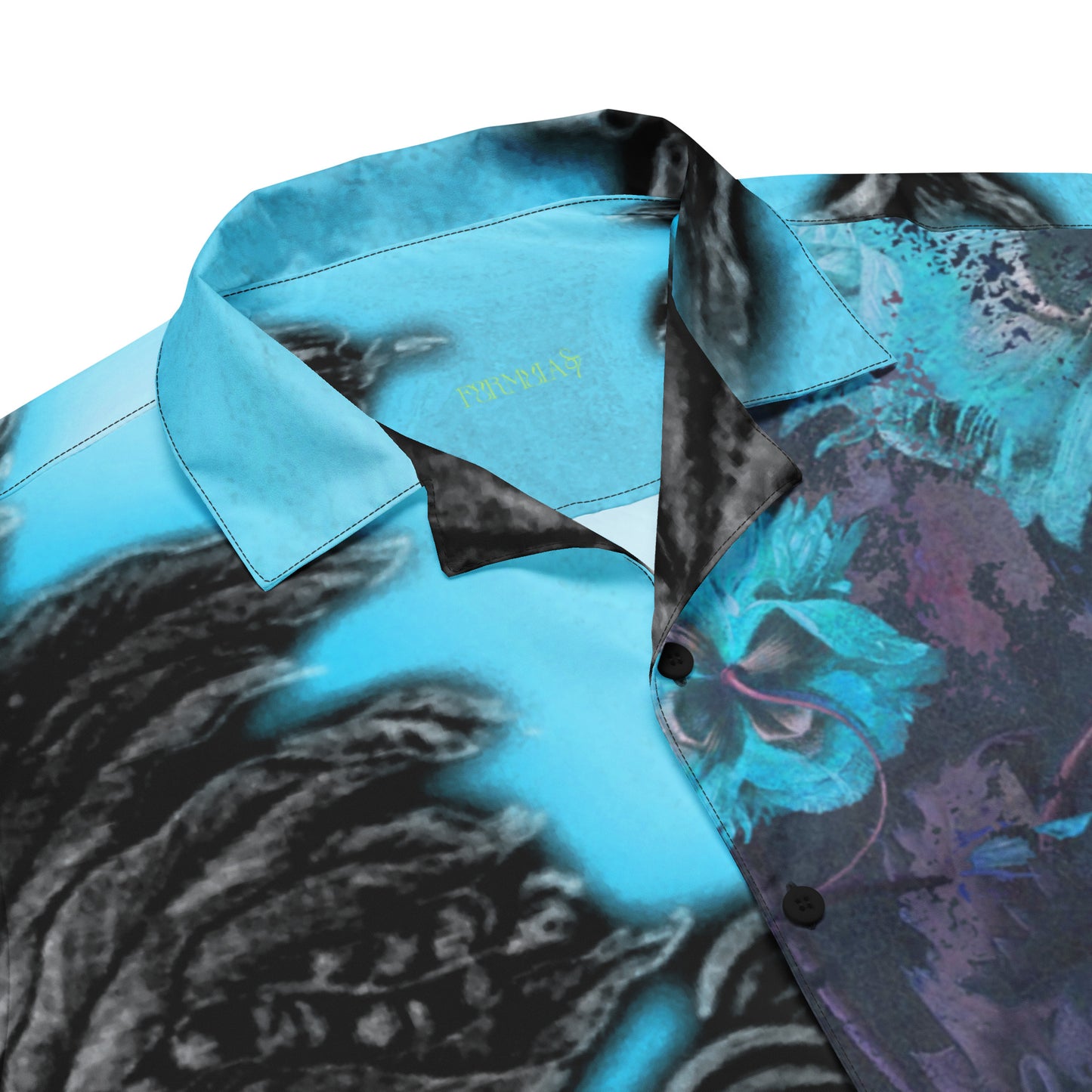 Exquisite Floral Tropical Rhino Unisex button down t-shirt