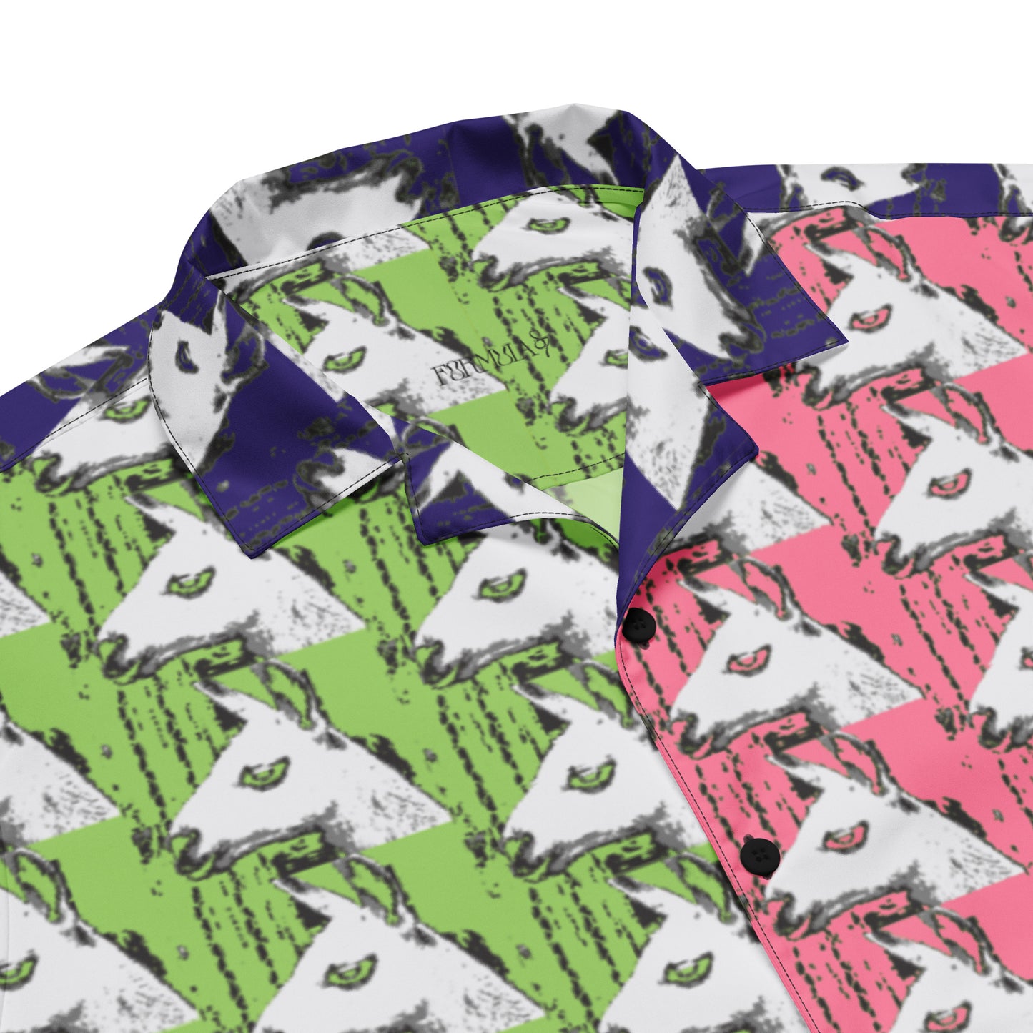 Llama Llama Unisex button down color-blocked t-shirt