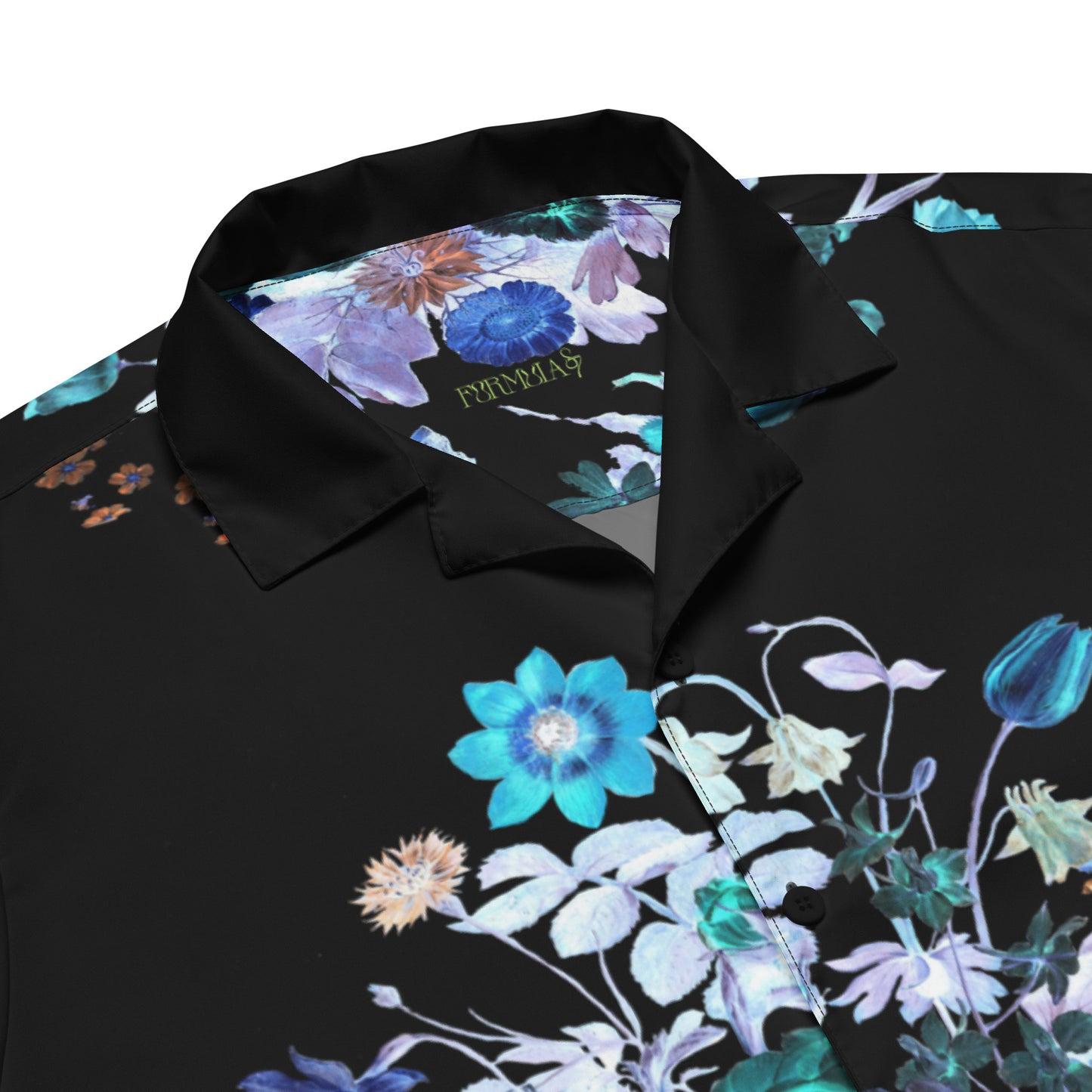Botanical Bliss Blue Unisex Button Down Shirt