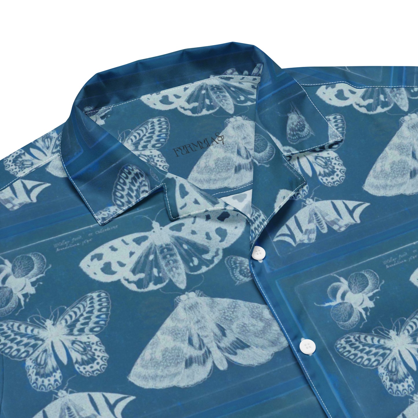 Butterflies & Bees Print Unisex Button Down Shirt