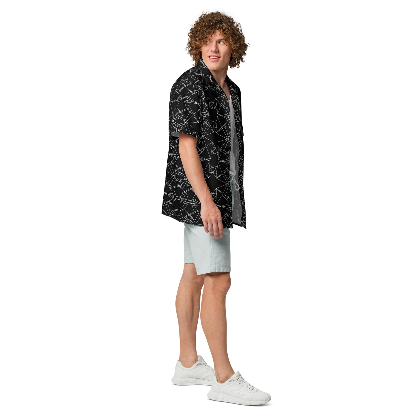 Origami Bird Geometric Diamonds Unisex Button-Down Shirt