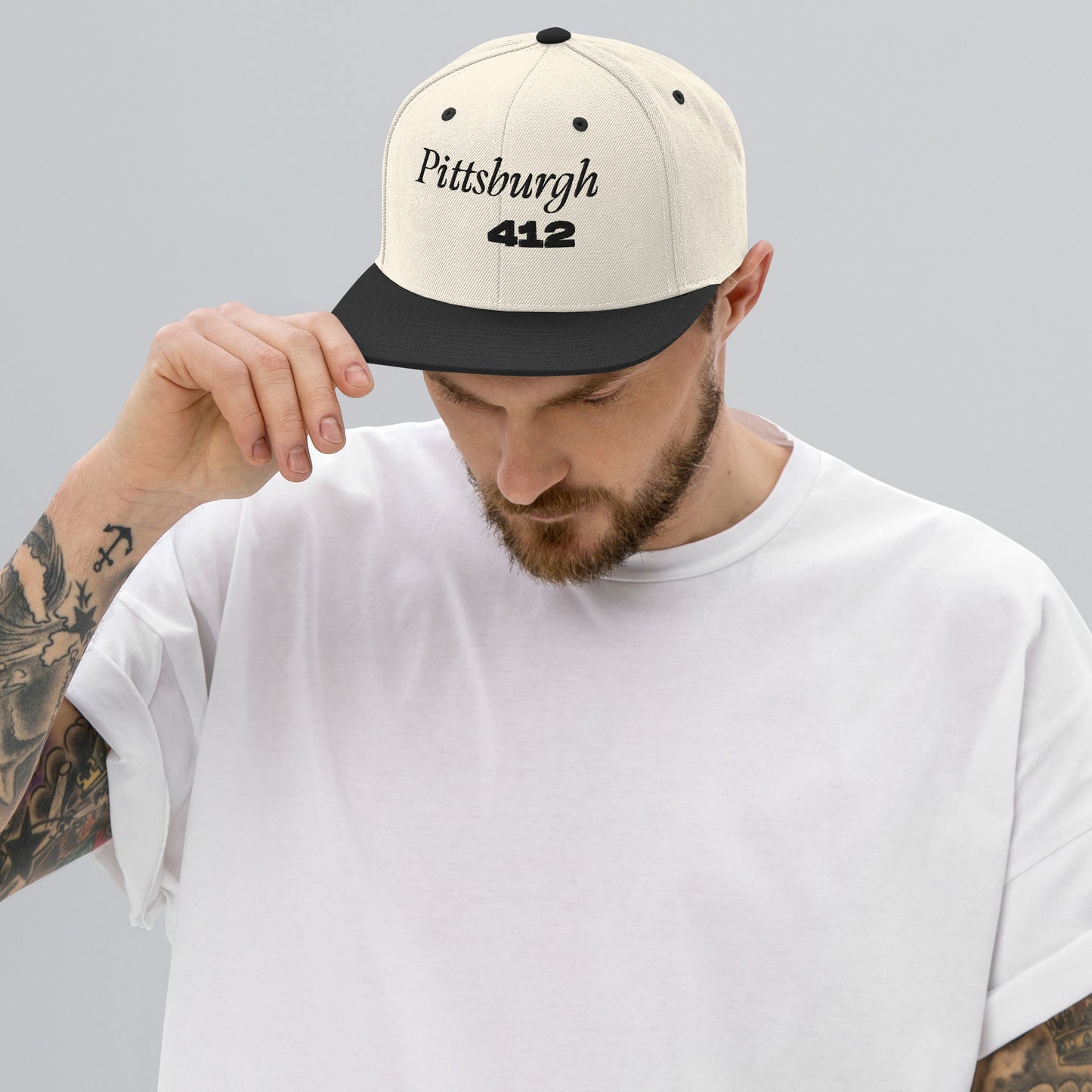 Pittsburgh 412 Embroidered Snapback Hat