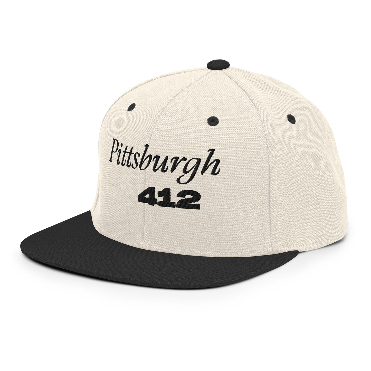 Pittsburgh 412 Embroidered Snapback Hat