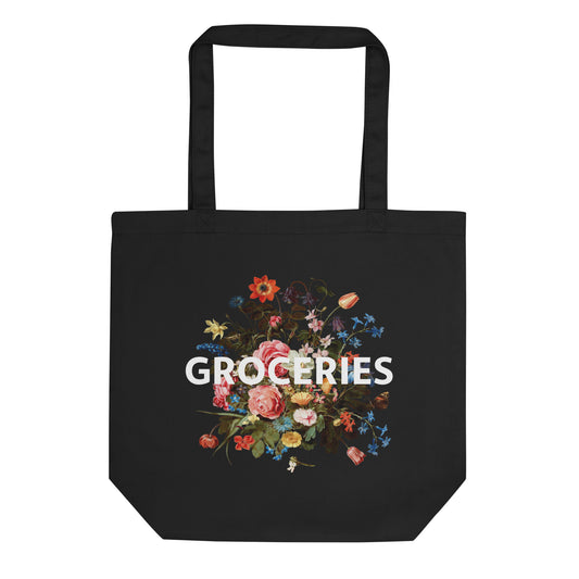 "Groceries" Floral Bouquet Eco Tote Bag