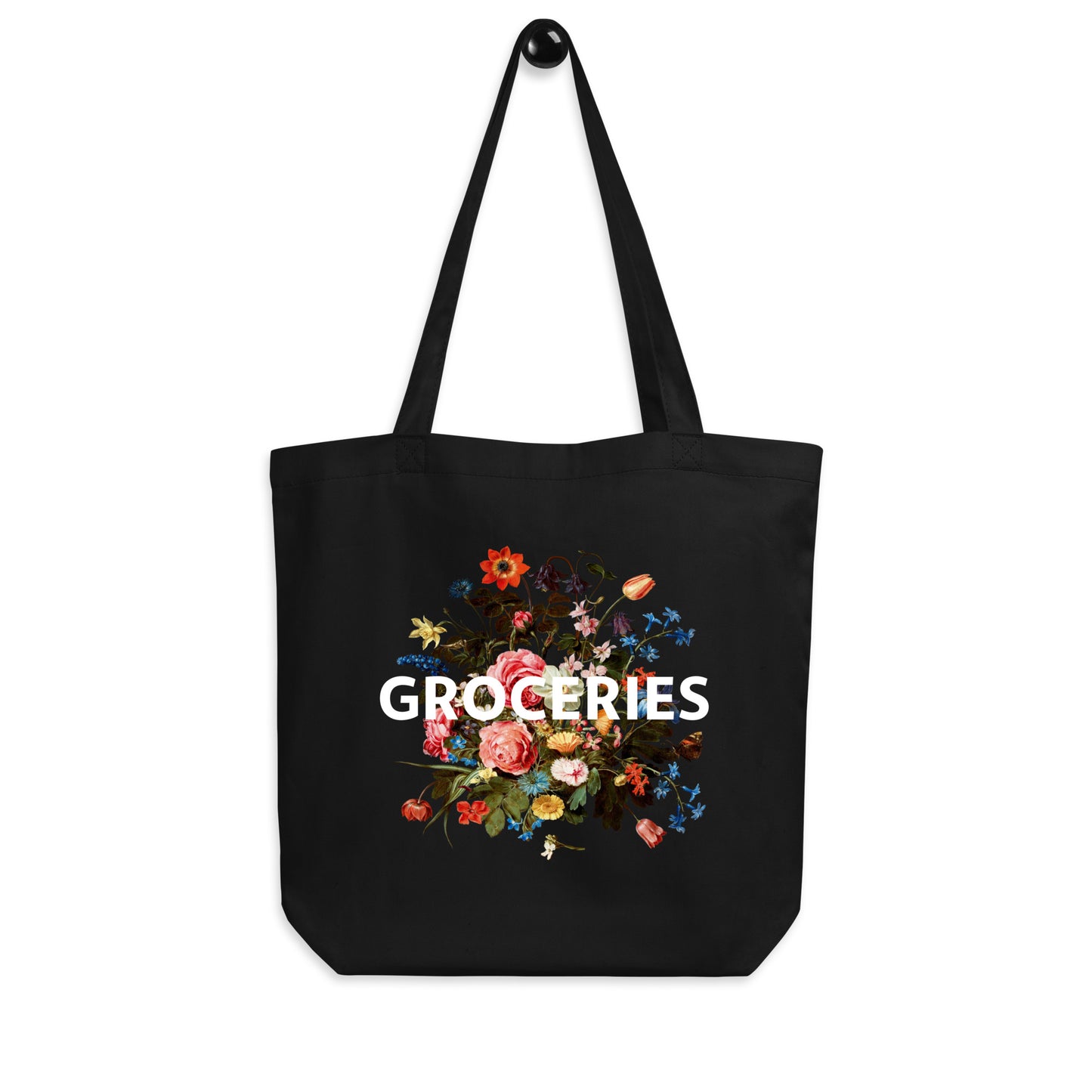 "Groceries" Floral Bouquet Eco Tote Bag