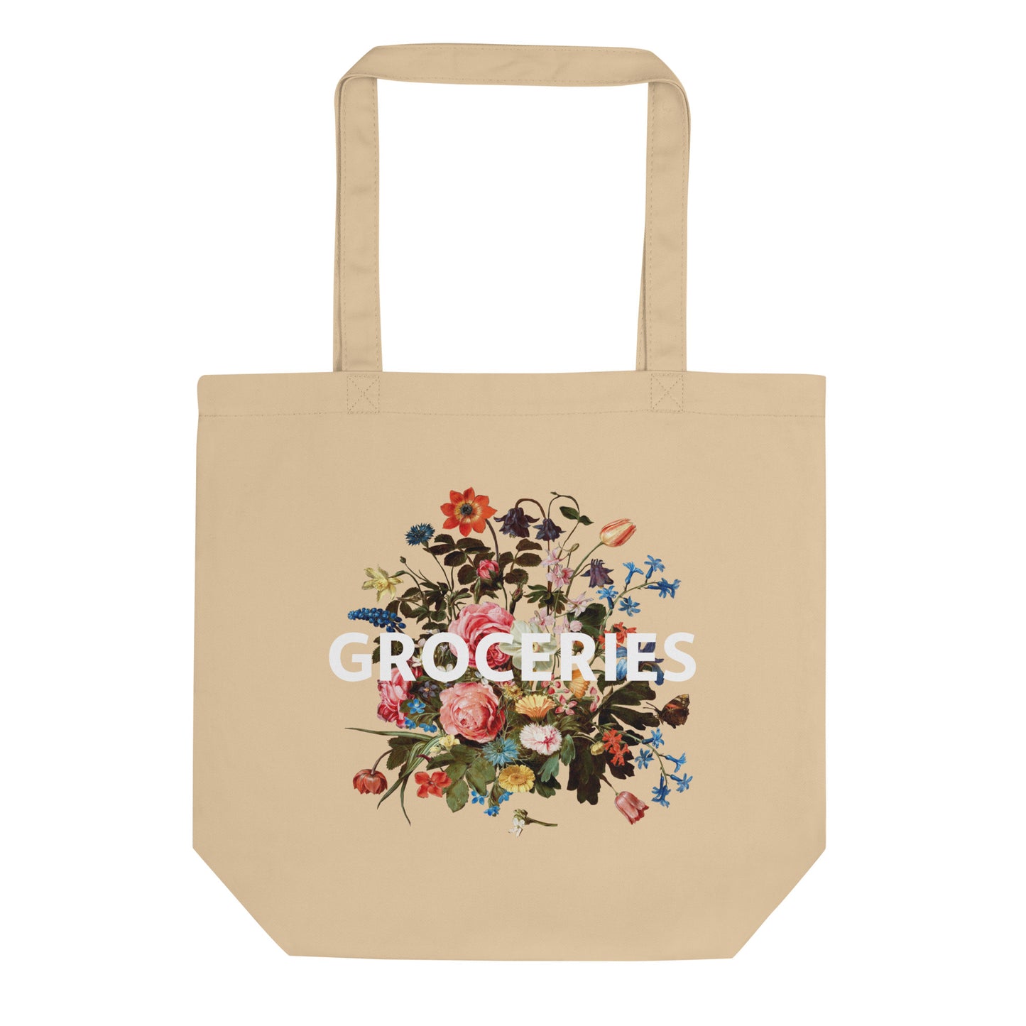 "Groceries" Floral Bouquet Eco Tote Bag
