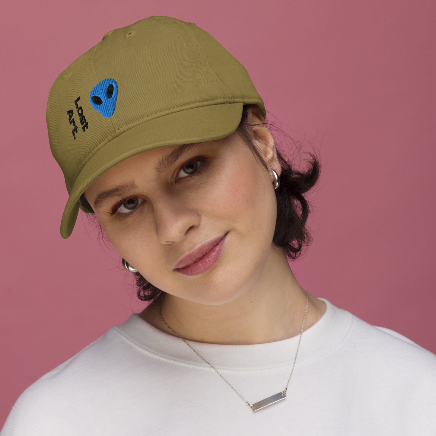 Blue Alien Lost Art Organic Dad Hat