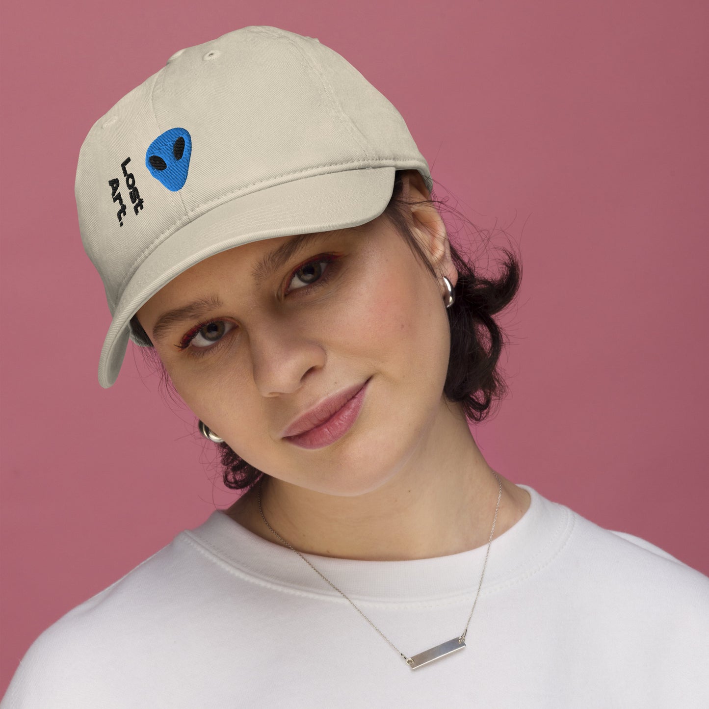 Blue Alien Lost Art Organic Dad Hat