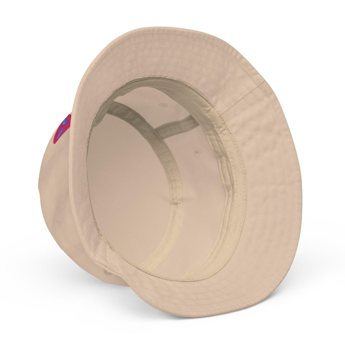 Pink Alien Blue Eyes Organic Cotton Bucket Hat