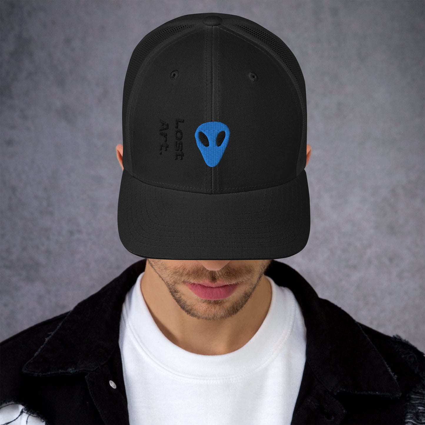 Lost Art Blue Alien Trucker Cap
