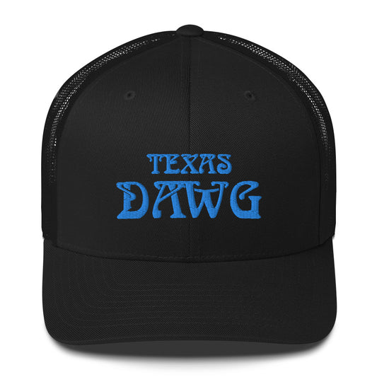 Blue Texas Dawg Funny Trucker Cap