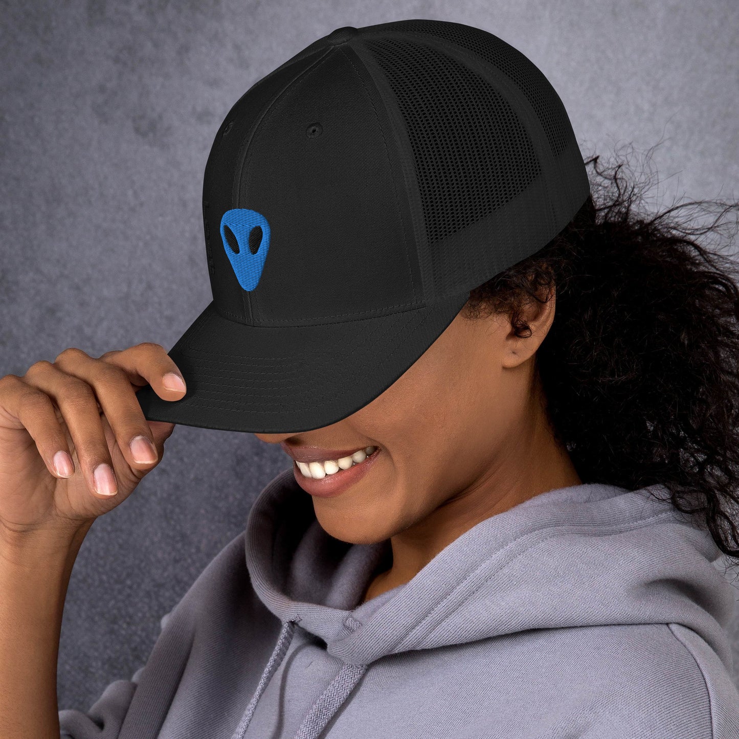 Lost Art Blue Alien Trucker Cap