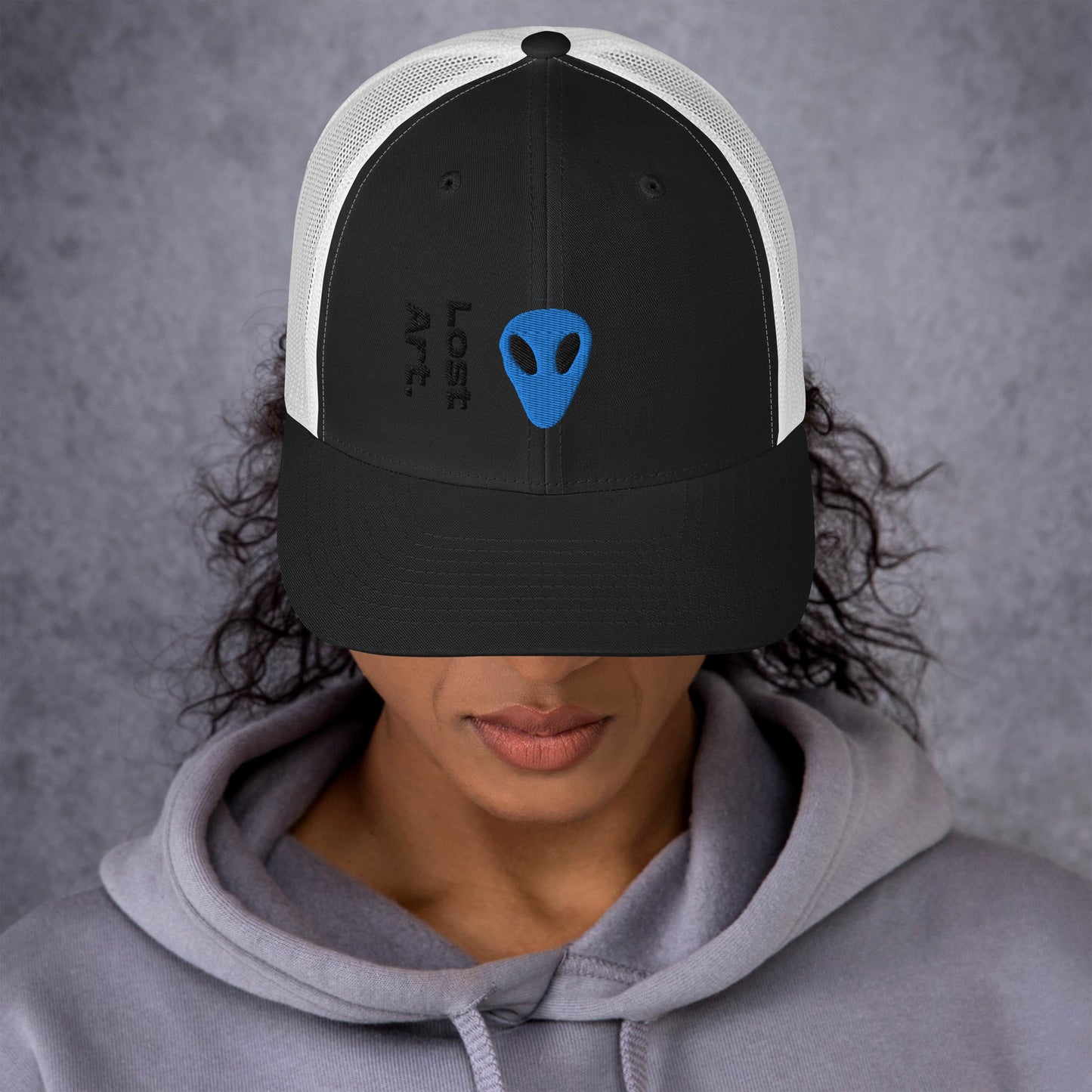 Lost Art Blue Alien Trucker Cap