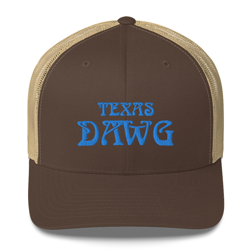 Blue Texas Dawg Funny Trucker Cap
