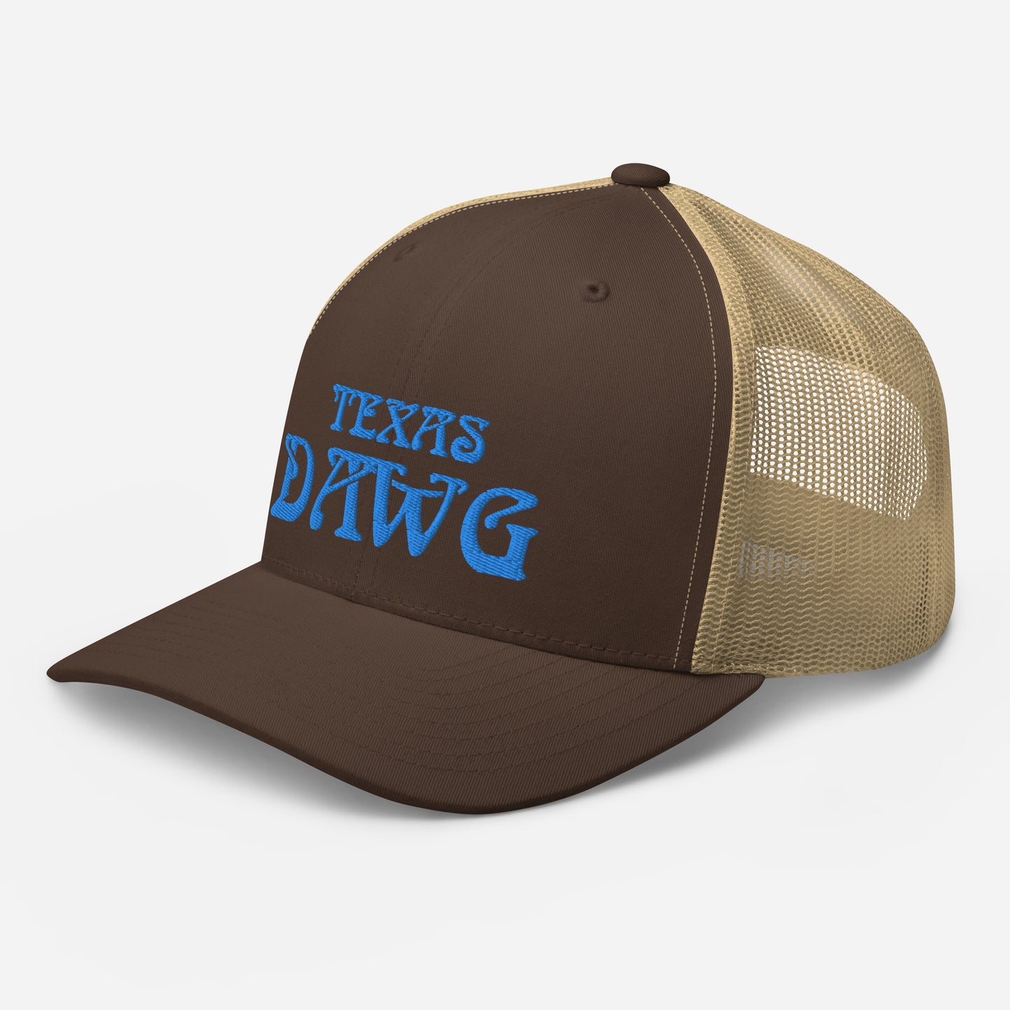 Blue Texas Dawg Funny Trucker Cap