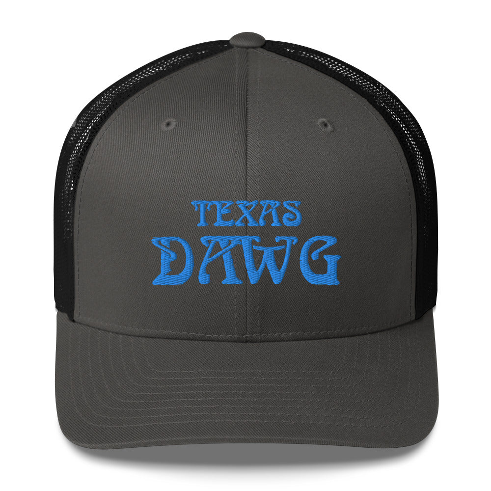 Blue Texas Dawg Funny Trucker Cap