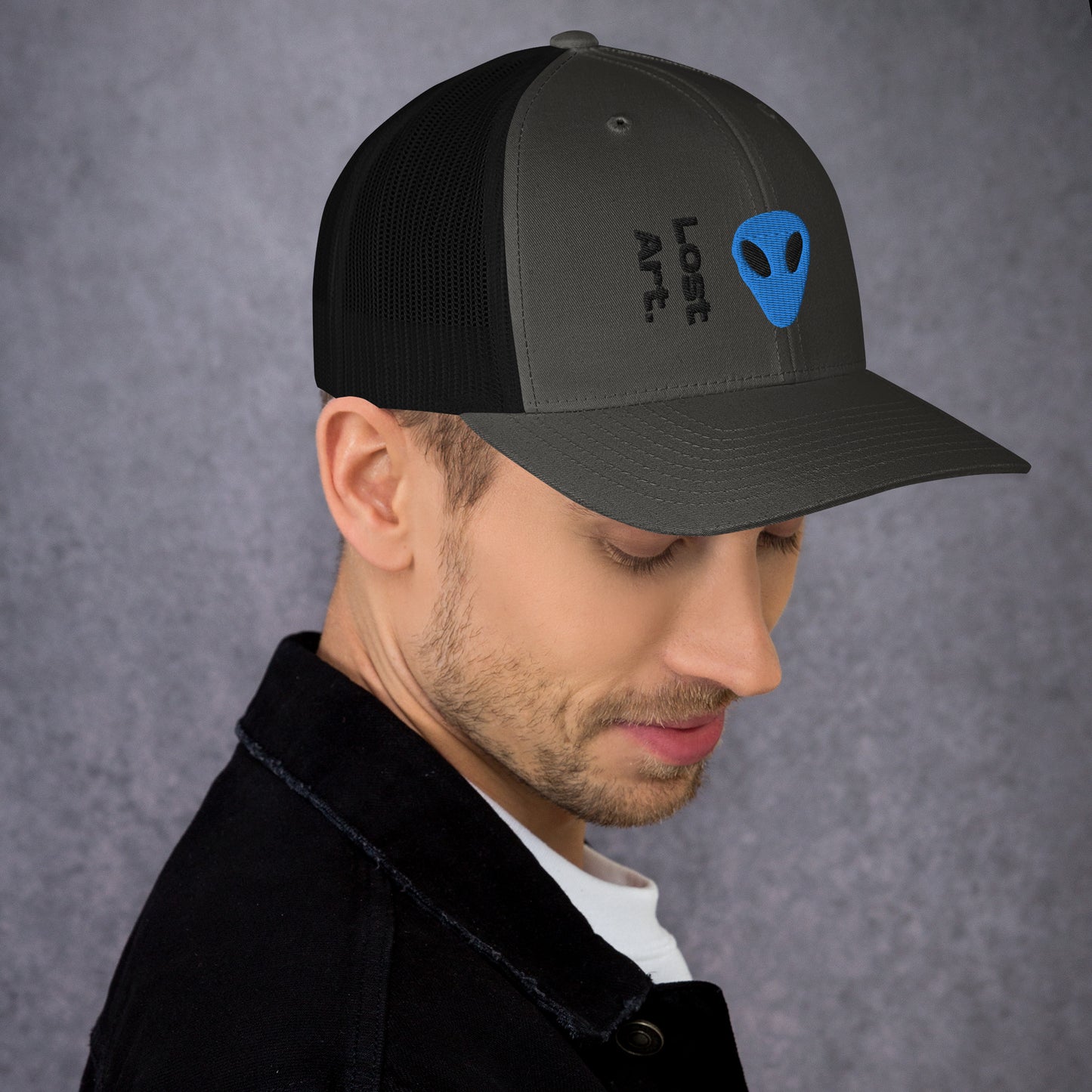 Lost Art Blue Alien Trucker Cap
