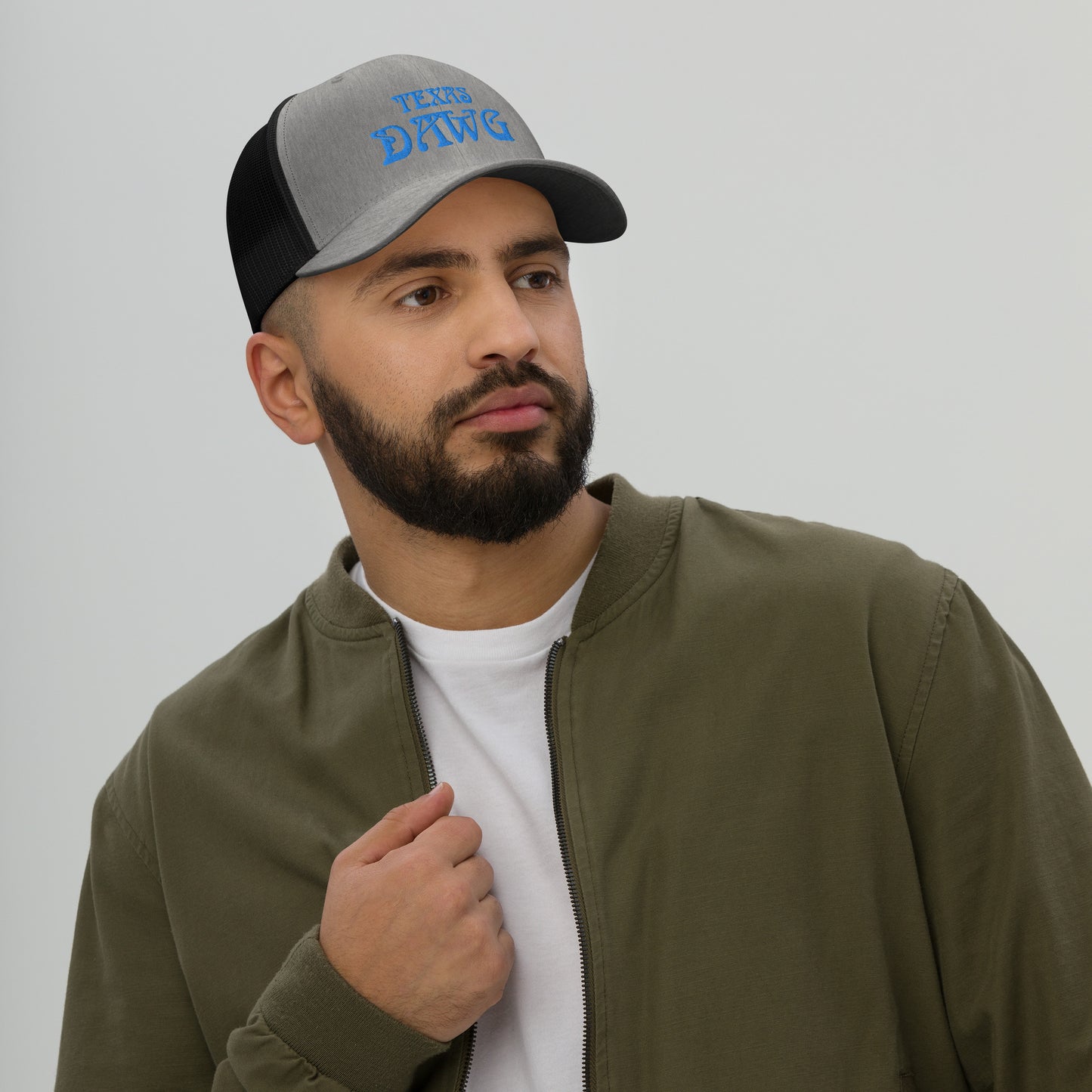 Blue Texas Dawg Funny Trucker Cap