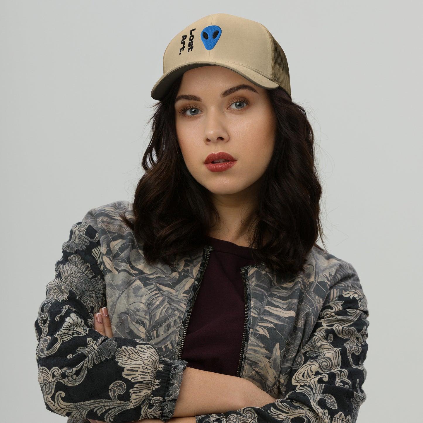 Lost Art Blue Alien Trucker Cap