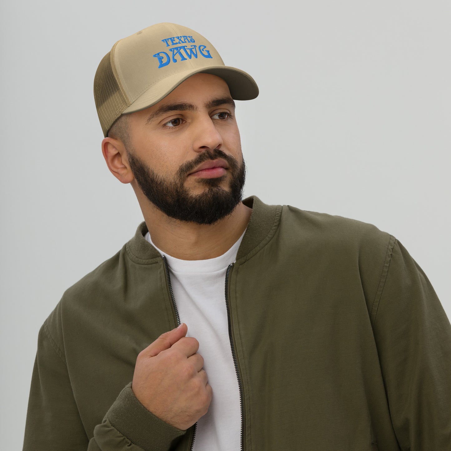 Blue Texas Dawg Funny Trucker Cap