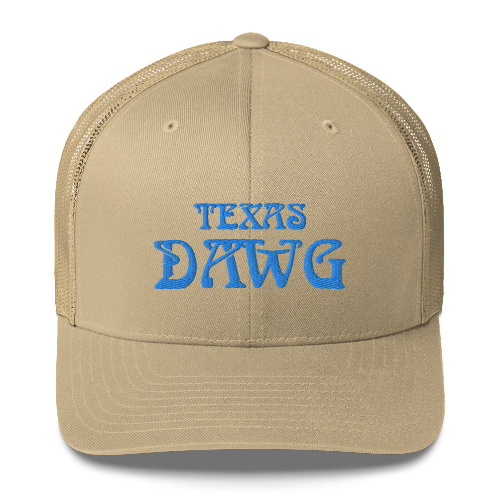 Blue Texas Dawg Funny Trucker Cap