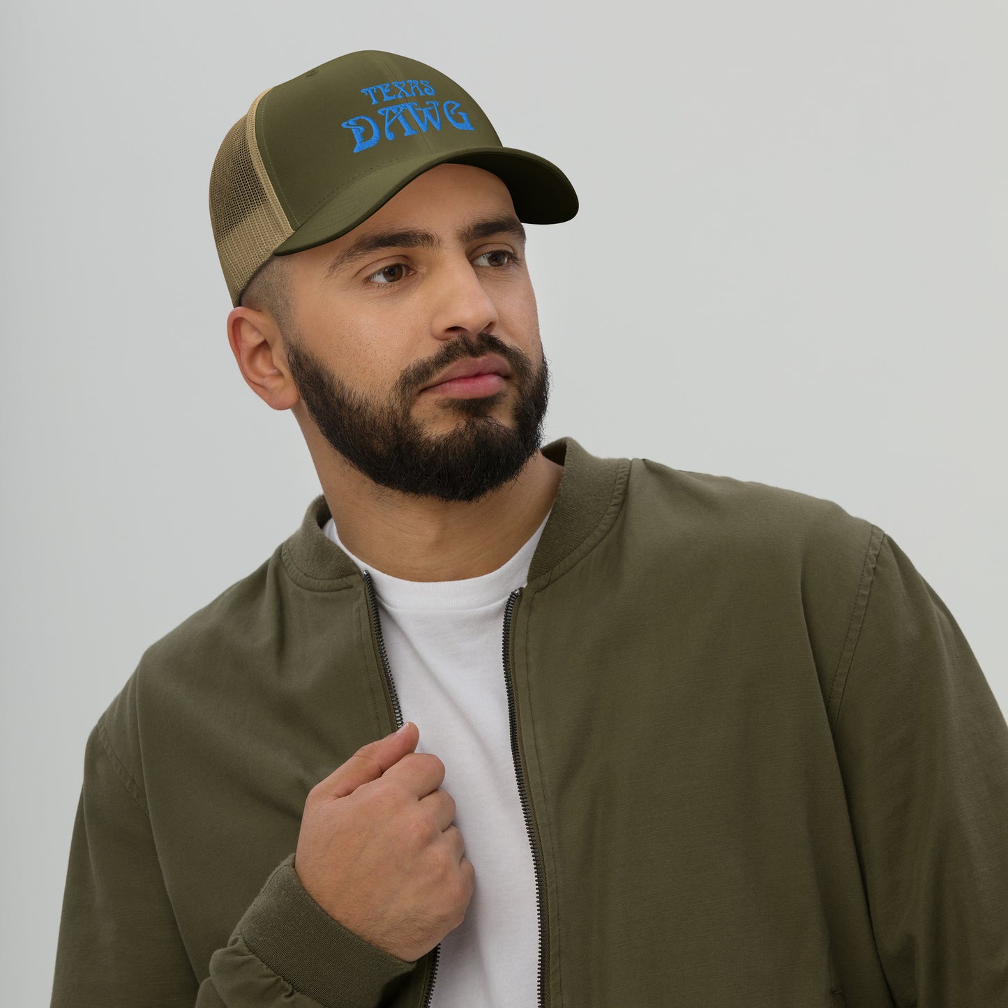 Blue Texas Dawg Funny Trucker Cap