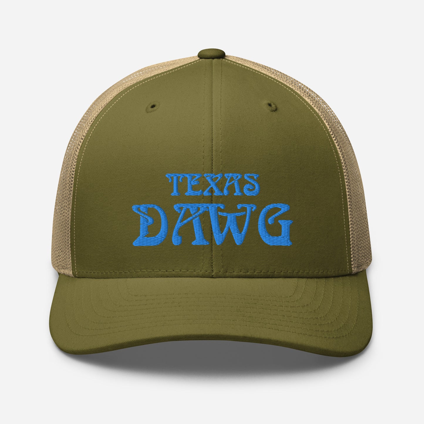 Blue Texas Dawg Funny Trucker Cap