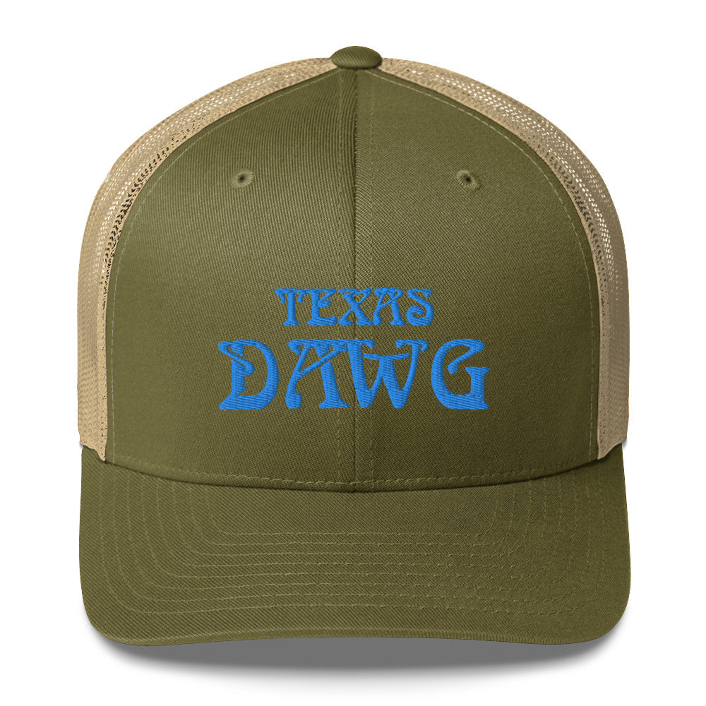 Blue Texas Dawg Funny Trucker Cap