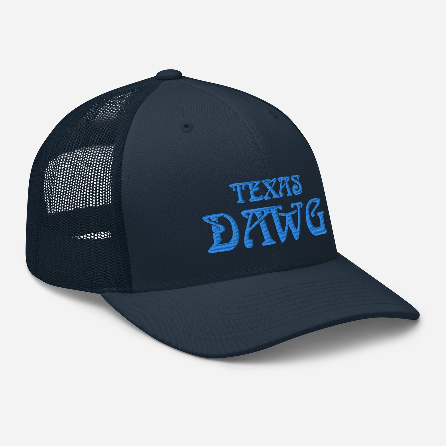 Blue Texas Dawg Funny Trucker Cap
